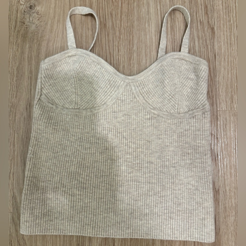 Madewell knit tank top cream color size xxs